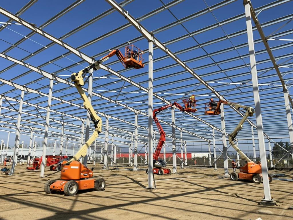 Estructura metálica del Galpón Marben Pets en Casablanca